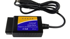 Interfata diagnoza auto Techstar OBD2 USB cu Cip ELM V1.5