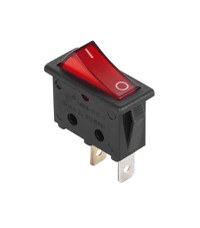 Intrerupator cu retinere 2 pini 16A 250V ON-OFF rosu - 1