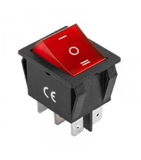 Intrerupator ON-OFF-ON cu retinere 6 pini IRS-203-1C 16A 250VAC 21.7x28.5mm - 1