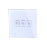 Intrerupator Touch Techstar® TG02, Sticla Securizata, Design Modern, Iluminare LED, 3 Faze, Alb - 6