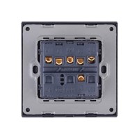 Intrerupator Triplu Cap Scara Cu Panou Din Sticla Securizata Techstar® TGS 01, 220V, 16A, 86 X 86 Mm, Gri, cu 3 Faze - 5