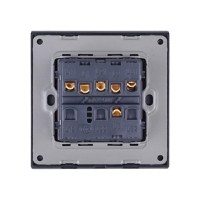 Intrerupator Triplu Cap Scara Cu Panou Din Sticla Securizata Techstar® TGS 01, 220V, 16A, 86 X 86 Mm, Negru, cu 3 Faze - 4