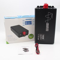 Invertor de putere cu unda sinusoidala pura Techstar®, DC 24V la AC 220V, Afisaj LCD, 1000w, Pretabil Rulota - 3