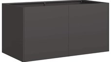 Jardinier negru din otel laminat la rece 80x40x40 cm