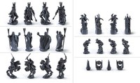 Joc sah Lord of the Rings, Middle Earth Battle, 47x47 cm, rasina, multicolor - 8