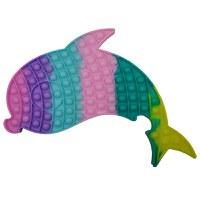 Jucaria antistres, Pop it Grand, model delfin, 41 cm, multicolor - 1