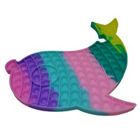 Jucaria antistres, Pop it Grand, model delfin, 41 cm, multicolor - 3