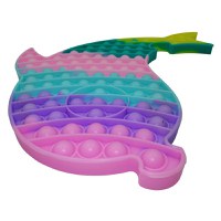Jucaria antistres, Pop it Grand, model delfin, 41 cm, multicolor - 4