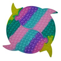 Jucaria antistres, Pop it Grand, model delfini siamezi, 41 cm, multicolor - 3
