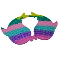 Jucaria antistres, Pop it Grand, model delfini siamezi, 41 cm, multicolor - 1