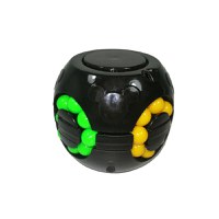 Jucarie antistres, bila Rubik, plastic, negru - 1