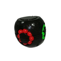 Jucarie antistres, bila Rubik, plastic, negru - 2
