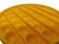 Jucarie antistres, Pop it, silicon, 13 cm, galben, bila marble inclusa - 3