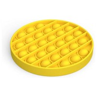 Jucarie antistres, Pop it, silicon, 13 cm, galben - 1