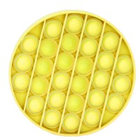 Jucarie antistres, Pop it, silicon, 13 cm, galben - 3
