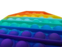 Jucarie antistres, Pop it, silicon, hexagon, 12.5 cm, multicolor - 6