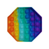 Jucarie antistres, Pop it, silicon, hexagon, 12.5 cm, multicolor - 2
