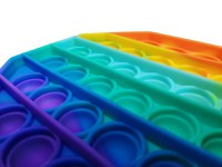 Jucarie antistres, Pop it, silicon, hexagon, 12.5 cm, multicolor - 4