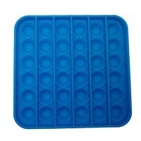 Jucarie antistres, Pop it, silicon, patrat, 12.5 cm, albastru - 2