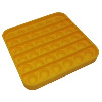 Jucarie antistres, Pop it, silicon, patrat, 12.5 cm, galben - 4