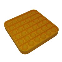 Jucarie antistres, Pop it, silicon, patrat, 12.5 cm, galben - 5