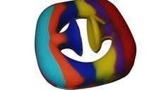 Jucarie antistres senzoriala, cauciuc, 5 cm, multicolor