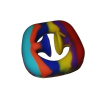Jucarie antistres senzoriala, cauciuc, 5 cm, multicolor - 1