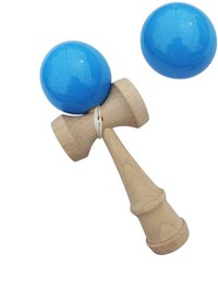 Kendama profesionala, Bila din lemn, Albastru lucios, 49KD - 2