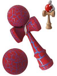 Kendama profesionala, Bila din lemn, Crack + Sticker pentru telefon, 86KD - 6