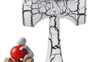 Kendama Profesionala, Bila din lemn, Design artistic cu finisaj Crapatura + Sticker pentru Telefon, 102KD