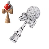 Kendama Profesionala, Bila din lemn, Design artistic cu finisaj Crapatura + Sticker pentru Telefon, 102KD - 8