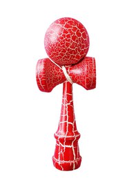 Kendama Profesionala, Bila din lemn, Design artistic cu finisaj Crapatura + Sticker pentru Telefon, 103KD - 1