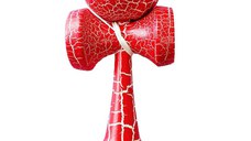 Kendama Profesionala, Bila din lemn, Design artistic cu finisaj Crapatura + Sticker pentru Telefon, 103KD