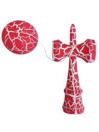 Kendama Profesionala, Bila din lemn, Design artistic cu finisaj Crapatura + Sticker pentru Telefon, 111KD - 6