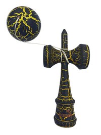 Kendama profesionala, Bila din lemn, Negru Galben, 52KD - 1