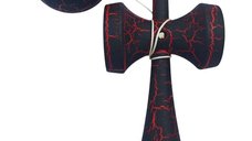 Kendama profesionala, Bila din lemn, Negru, Rosu, 50KD