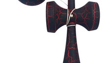 Kendama profesionala, Bila din lemn, Negru, Rosu, 50KD
