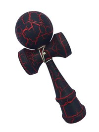 Kendama profesionala, Bila din lemn, Negru, Rosu, 50KD - 2