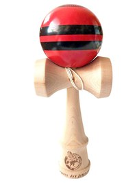 Kendama profesionala, Bila din lemn, Samurai + Sticker pentru telefon, 55KD - 2