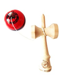Kendama profesionala, Bila din lemn, Samurai + Sticker pentru telefon, 55KD - 5
