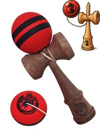 Kendama profesionala, Bila din lemn, Samurai + Sticker pentru telefon, 84KD - 3