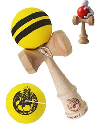 Kendama profesionala, Bila din lemn, Samurai + Sticker pentru telefon, 90KD - 7