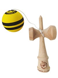 Kendama profesionala, Bila din lemn, Samurai + Sticker pentru telefon, 90KD - 5