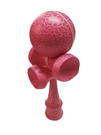 Kendama profesionala, Bila din lemn si  cu 4 cupe, Design Unic  + Sticker pentru telefon, 98KD - 4