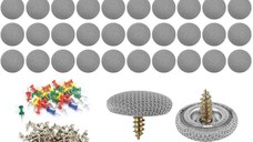Kit 30 nituri universale tip butoni, capse reparare plafon auto, fixare a panzei cu stifturi, set compatibil