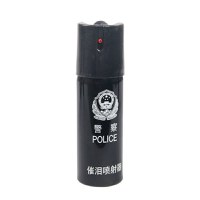 Kit autoaparare format din lanterna cu electrosoc si spray lacrimogen, metalic, negru - 7