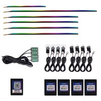 Kit lumini ambientale auto RGB 18 in 1, benzi acrilic, wireless - 4