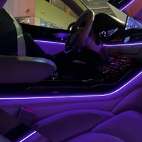 Kit lumini ambientale auto RGB 18 in 1, benzi acrilic, wireless - 1