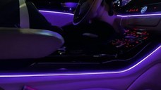 Kit lumini ambientale auto RGB 18 in 1, benzi acrilic, wireless