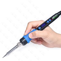 Kit profesional pentru lipit, GlowforHome, Letcon 60W cu LCD, Pompa de dezlipit cositor, Fire 22AWG, pensete - 11